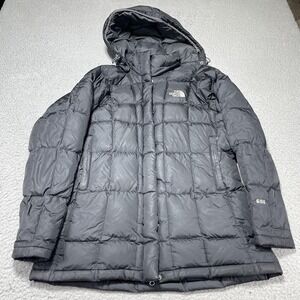 The North Face Coat Womens Medium Black 600 Down Hooded Puffer Jacket Quilted